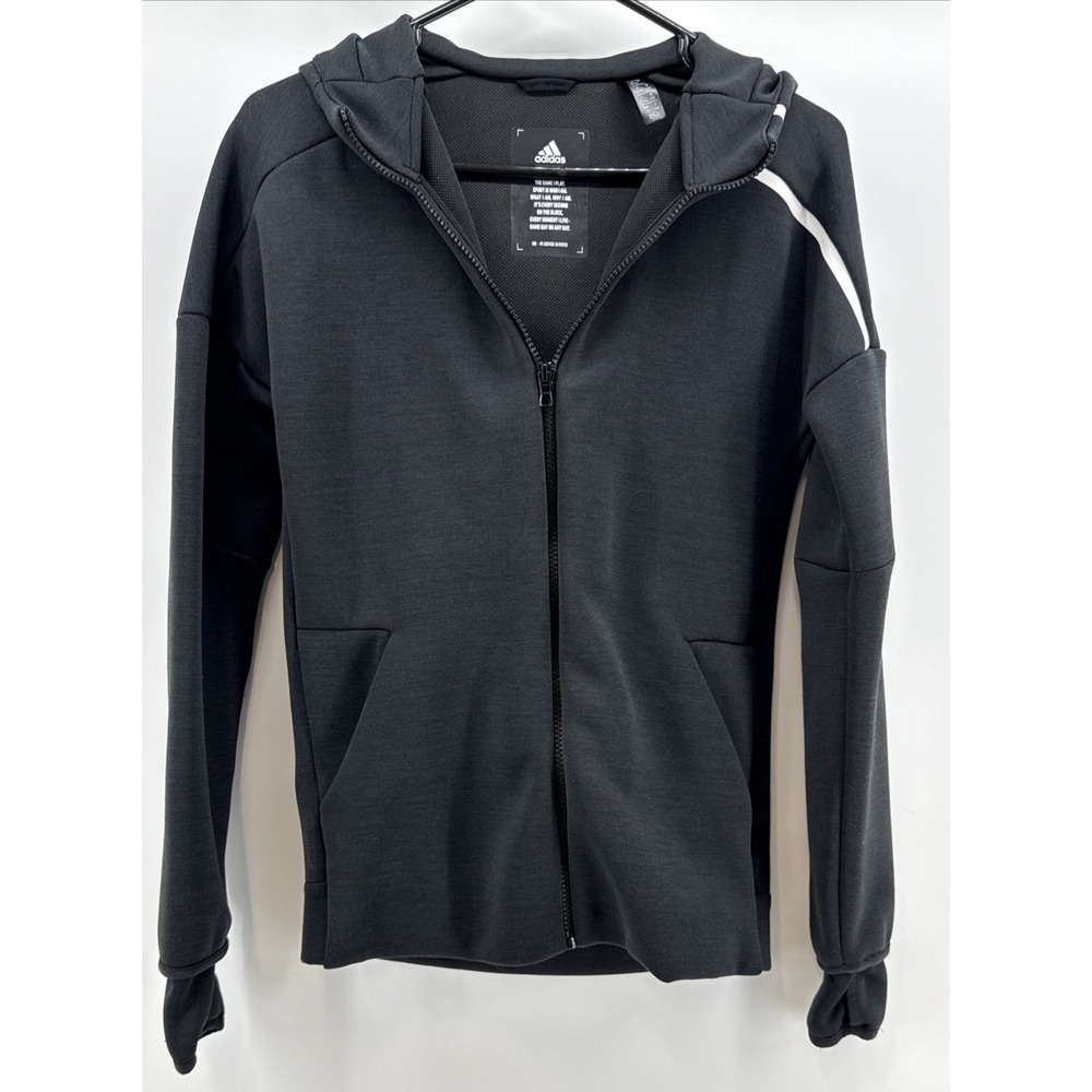 Adidas Youth ZNE Printed Zip Hoodie Black‎ Large Youth 14